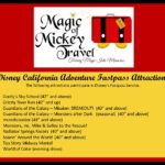 Disney California Adventure FastPass Attractions list